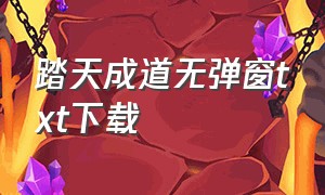 踏天成道无弹窗txt下载