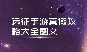 远征手游真假攻略大全图文（远征手游礼包合集攻略图解）