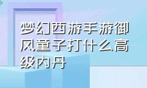 梦幻西游手游御风童子打什么高级内丹