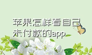 苹果怎样看自己未付款的app