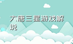 大唐三星游戏解说