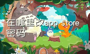 在哪里改app store密码