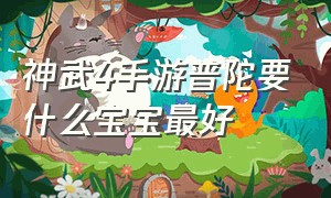 神武4手游普陀要什么宝宝最好