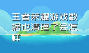 王者荣耀游戏数据也清理了会怎样（王者荣耀游戏数据也清理了会怎样显示）