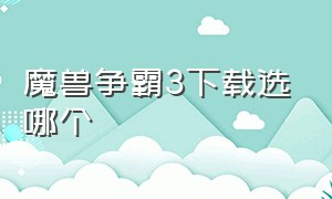 魔兽争霸3下载选哪个（魔兽争霸3在哪里下载比较靠谱）