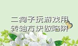 二狗子玩游戏用转轴方块做陷阱