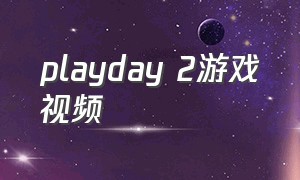 playday 2游戏视频