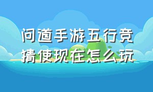 问道手游五行竞猜使现在怎么玩（问道手游五行竞猜在哪）