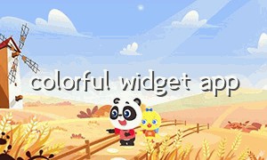 colorful widget app