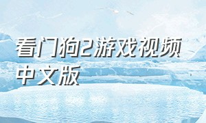 看门狗2游戏视频中文版