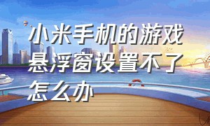 小米手机的游戏悬浮窗设置不了怎么办（小米游戏的悬浮窗权限在哪里设置）