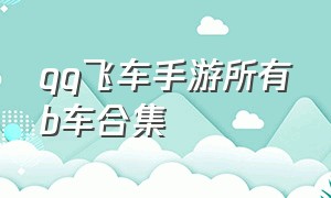 qq飞车手游所有b车合集