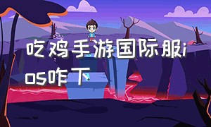 吃鸡手游国际服ios咋下（吃鸡海外版手游怎么下载苹果）