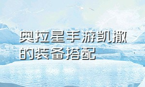 奥拉星手游凯撒的装备搭配（奥拉星手游圣战炎皇带什么装备）