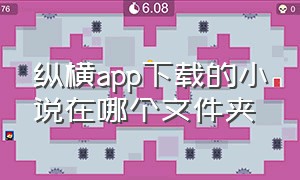 纵横app下载的小说在哪个文件夹