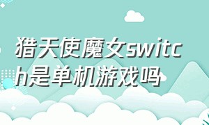 猎天使魔女switch是单机游戏吗