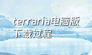 terraria电脑版下载过程