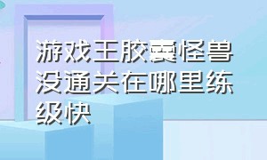 游戏王胶囊怪兽没通关在哪里练级快