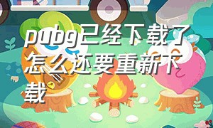 pubg已经下载了怎么还要重新下载