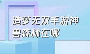 造梦无双手游神兽森林在哪（造梦无双手游捕捉宠物的地方在哪）