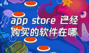 app store 已经购买的软件在哪