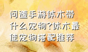 问道手游体木带什么宠物?体木最佳宠物搭配推荐