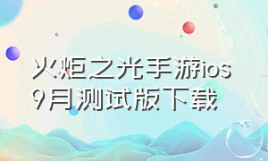 火炬之光手游ios 9月测试版下载（火炬之光手游官方版）