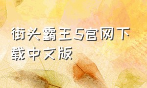 街头霸王5官网下载中文版