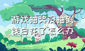 游戏抽奖没抽到钱白花了怎么办