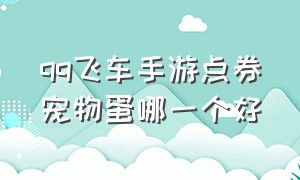 qq飞车手游点券宠物蛋哪一个好