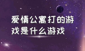 爱情公寓打的游戏是什么游戏