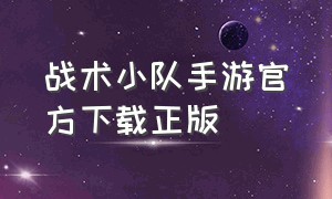 战术小队手游官方下载正版