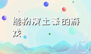 能扮演土豪的游戏