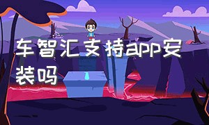 车智汇支持app安装吗