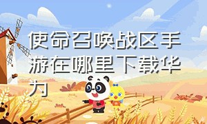 使命召唤战区手游在哪里下载华为