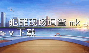 犯罪现场调查 mkv 下载