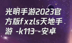 光明手游2023官方版fxzls天地手游 -k113 -安卓