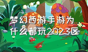 梦幻西游手游为什么都玩2023区（梦幻西游手游2024为何玩的人少了）