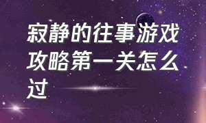 寂静的往事游戏攻略第一关怎么过（寂静的往事游戏攻略第一关怎么过视频）