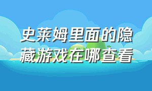 史莱姆里面的隐藏游戏在哪查看