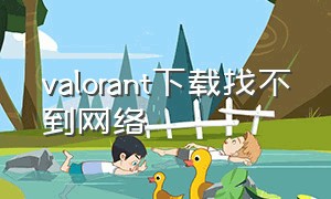 valorant下载找不到网络