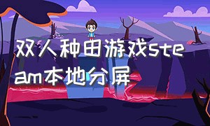 双人种田游戏steam本地分屏