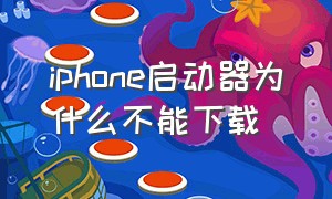 iphone启动器为什么不能下载（iphone启动器为什么不能下载应用）