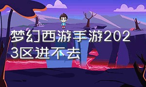 梦幻西游手游2023区进不去（梦幻西游手游2024年新区）