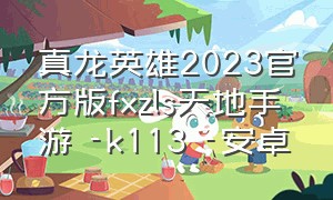 真龙英雄2023官方版fxzls天地手游 -k113 -安卓