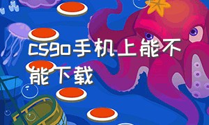 csgo手机上能不能下载