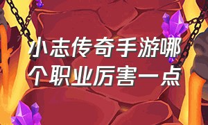 小志传奇手游哪个职业厉害一点（小志传奇沙城奖励是什么）