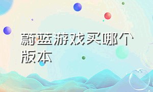 蔚蓝游戏买哪个版本