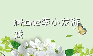 iphone李小龙游戏