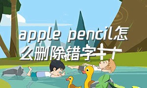 apple pencil怎么删除错字（apple pencil二代怎么删除字）
